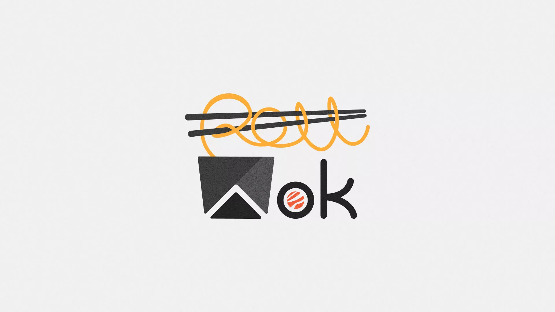 Разработка логотипа суши-бара «Roll Wok Club» в Волгодонске